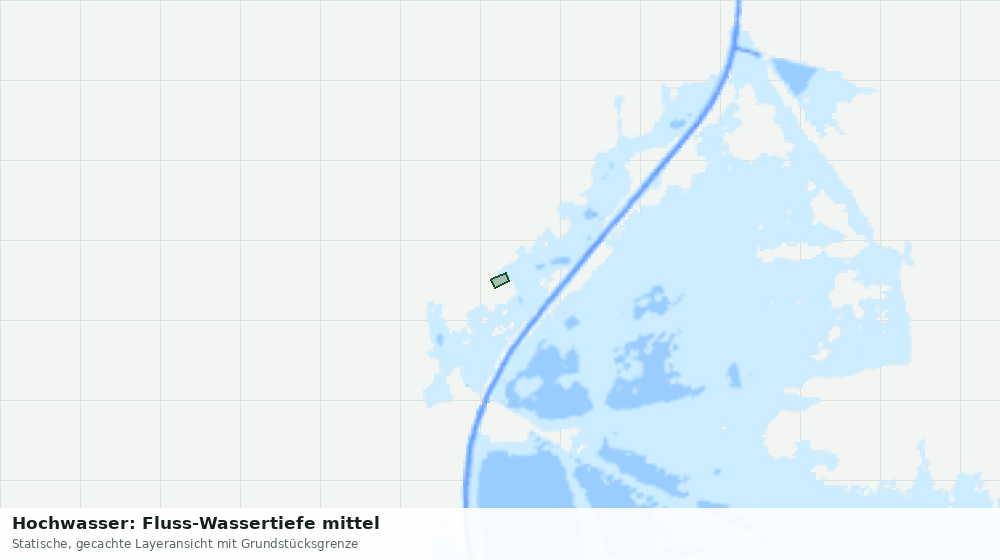 Statische Kartenansicht: Hochwasser: Fluss-Wassertiefe mittel