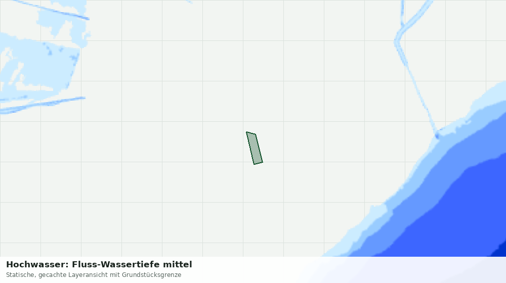 Statische Kartenansicht: Hochwasser: Fluss-Wassertiefe mittel