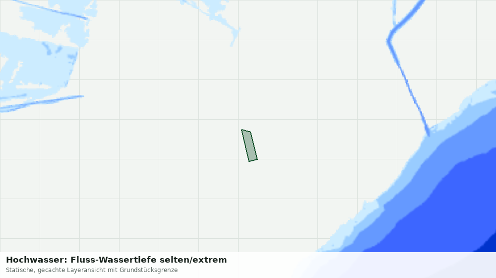 Statische Kartenansicht: Hochwasser: Fluss-Wassertiefe selten/extrem