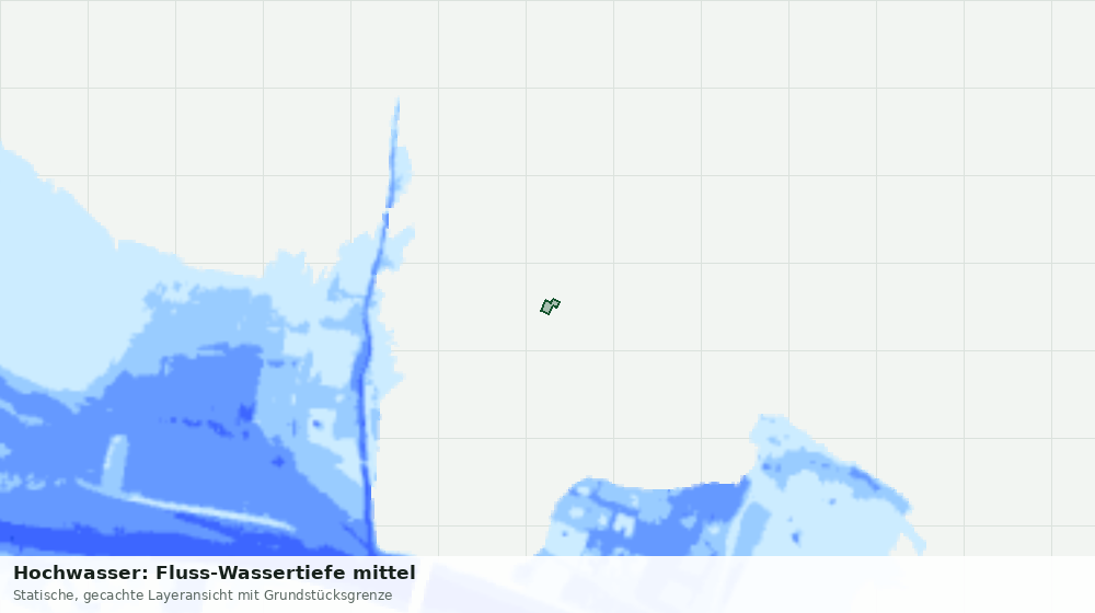 Statische Kartenansicht: Hochwasser: Fluss-Wassertiefe mittel