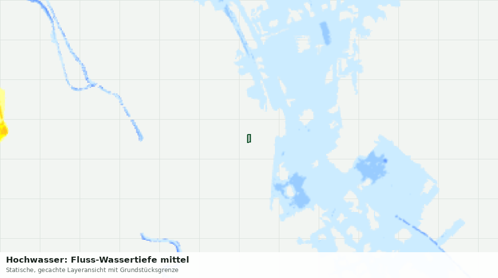 Statische Kartenansicht: Hochwasser: Fluss-Wassertiefe mittel