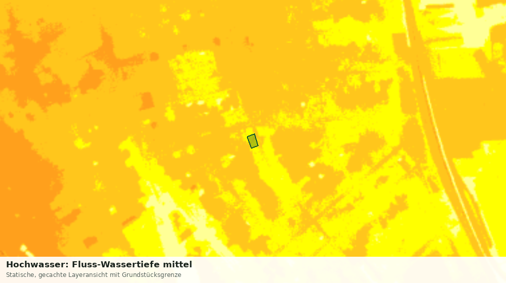 Statische Kartenansicht: Hochwasser: Fluss-Wassertiefe mittel