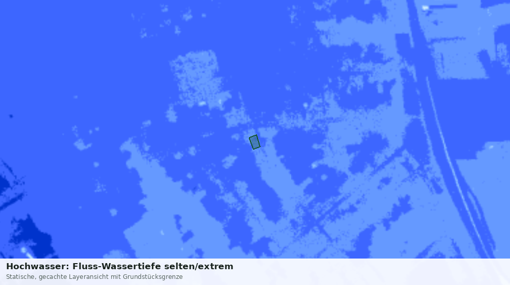 Statische Kartenansicht: Hochwasser: Fluss-Wassertiefe selten/extrem