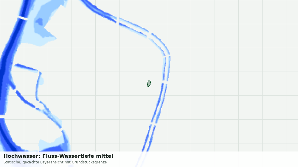 Statische Kartenansicht: Hochwasser: Fluss-Wassertiefe mittel