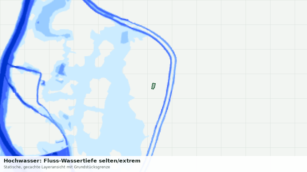 Statische Kartenansicht: Hochwasser: Fluss-Wassertiefe selten/extrem