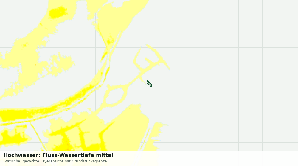 Statische Kartenansicht: Hochwasser: Fluss-Wassertiefe mittel