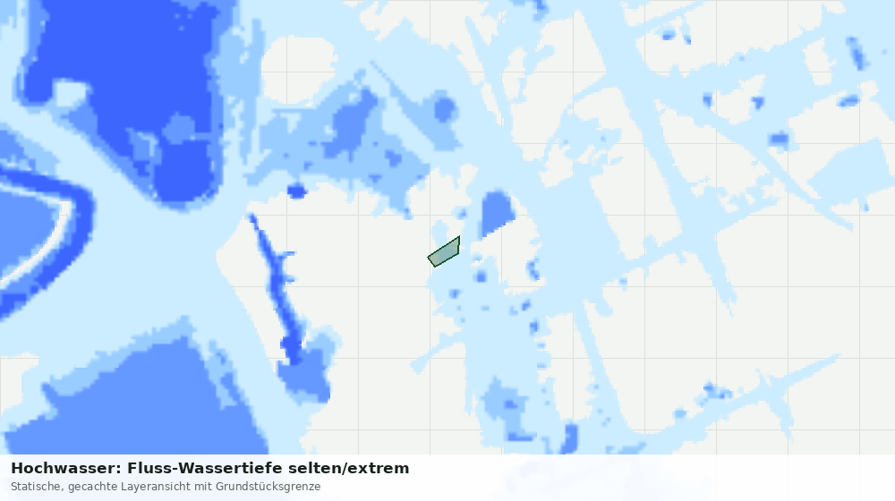 Statische Kartenansicht: Hochwasser: Fluss-Wassertiefe selten/extrem
