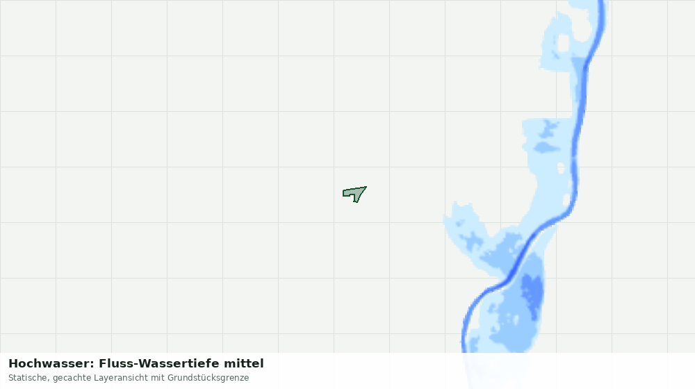 Statische Kartenansicht: Hochwasser: Fluss-Wassertiefe mittel