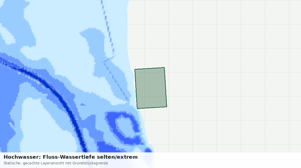 Statische Kartenansicht: Hochwasser: Fluss-Wassertiefe selten/extrem