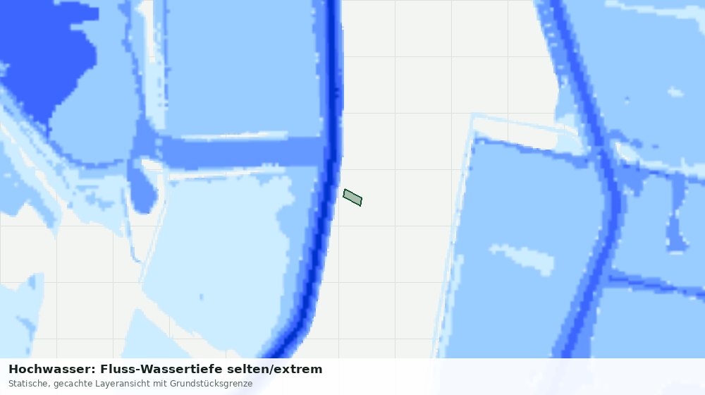 Statische Kartenansicht: Hochwasser: Fluss-Wassertiefe selten/extrem
