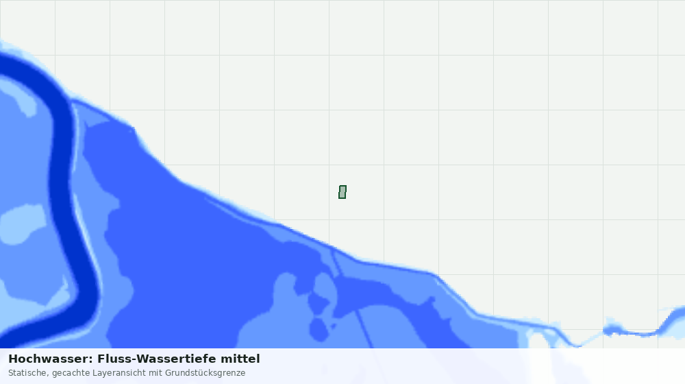 Statische Kartenansicht: Hochwasser: Fluss-Wassertiefe mittel