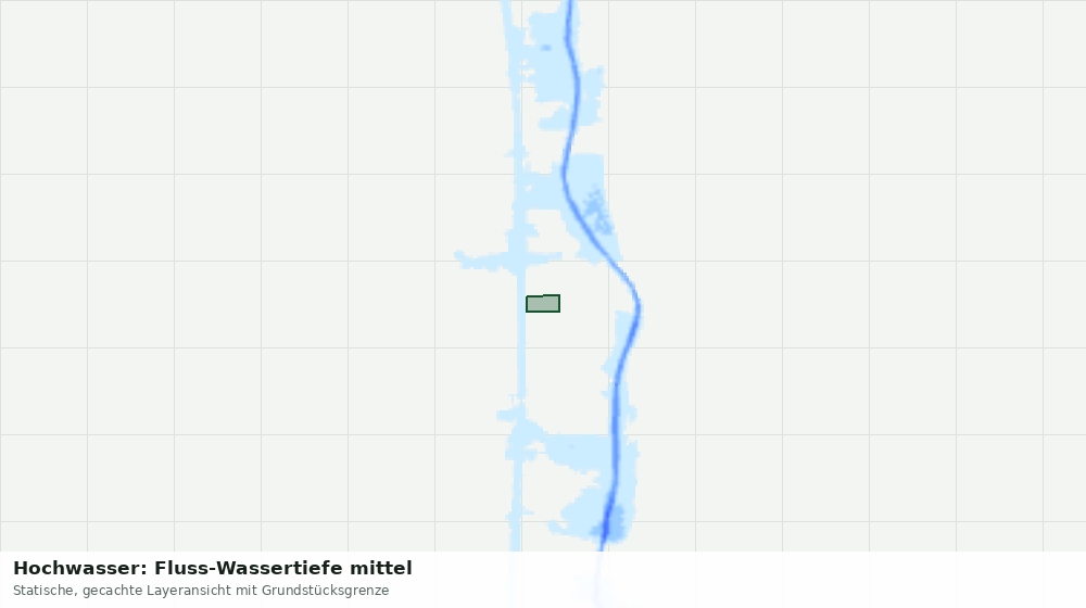 Statische Kartenansicht: Hochwasser: Fluss-Wassertiefe mittel