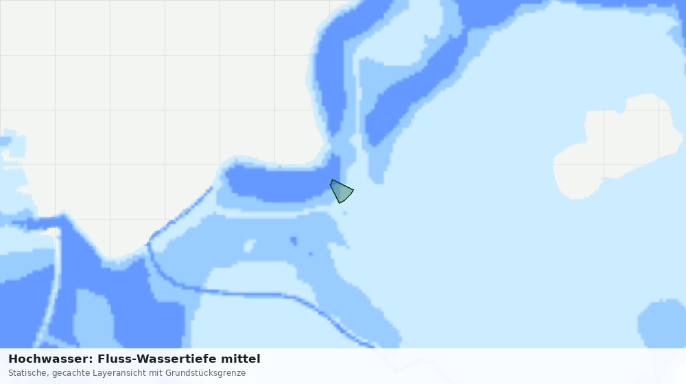 Statische Kartenansicht: Hochwasser: Fluss-Wassertiefe mittel