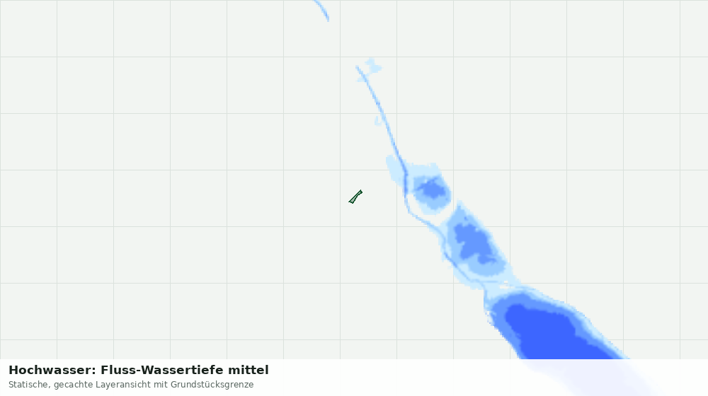 Statische Kartenansicht: Hochwasser: Fluss-Wassertiefe mittel