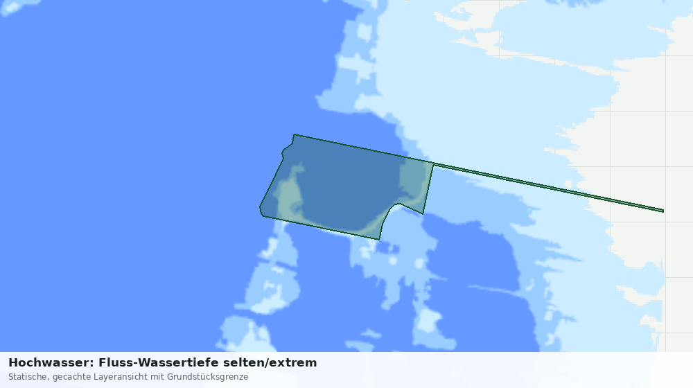 Statische Kartenansicht: Hochwasser: Fluss-Wassertiefe selten/extrem
