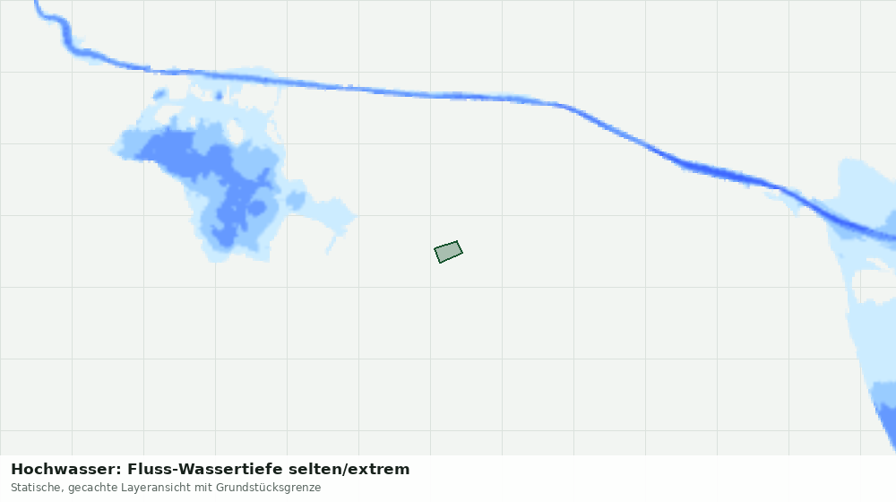 Statische Kartenansicht: Hochwasser: Fluss-Wassertiefe selten/extrem