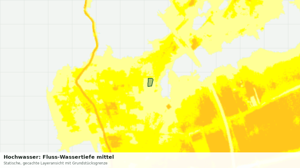 Statische Kartenansicht: Hochwasser: Fluss-Wassertiefe mittel