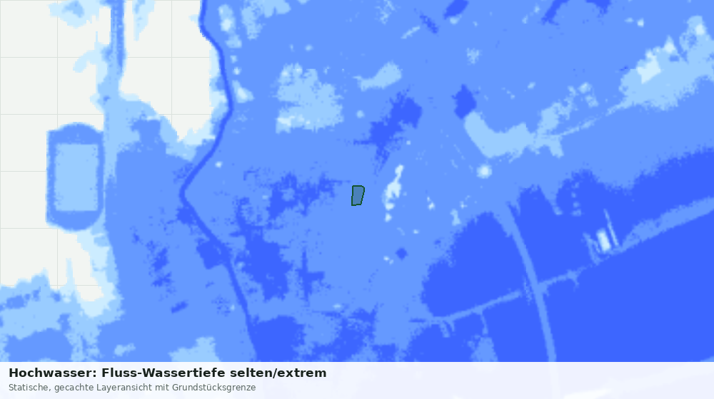 Statische Kartenansicht: Hochwasser: Fluss-Wassertiefe selten/extrem