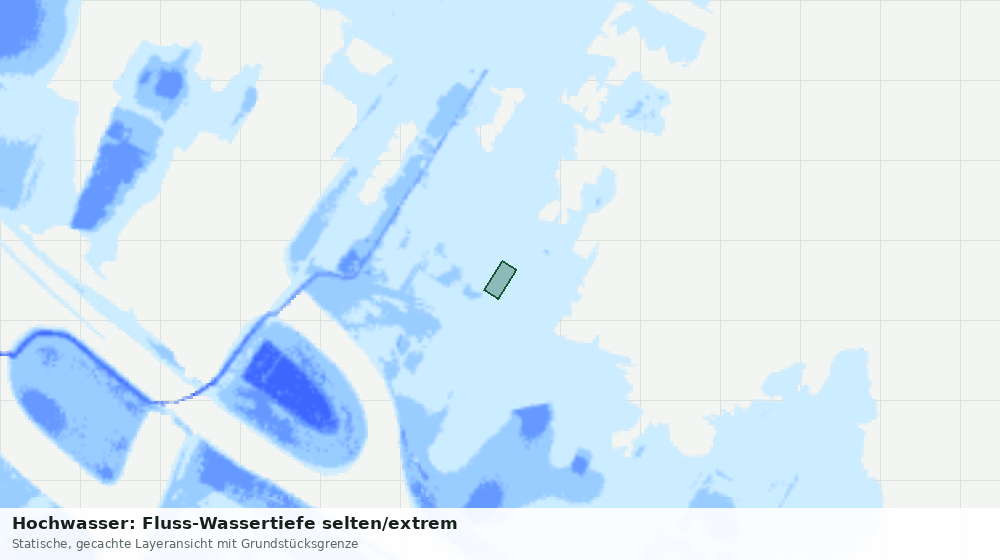 Statische Kartenansicht: Hochwasser: Fluss-Wassertiefe selten/extrem