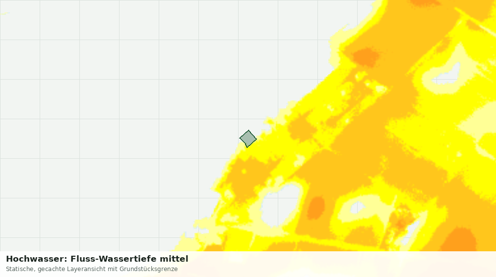 Statische Kartenansicht: Hochwasser: Fluss-Wassertiefe mittel