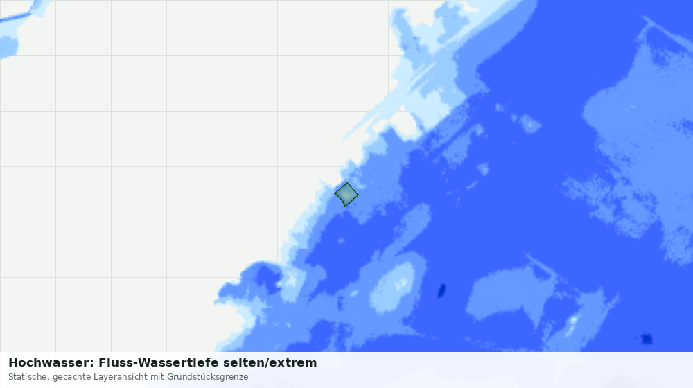 Statische Kartenansicht: Hochwasser: Fluss-Wassertiefe selten/extrem