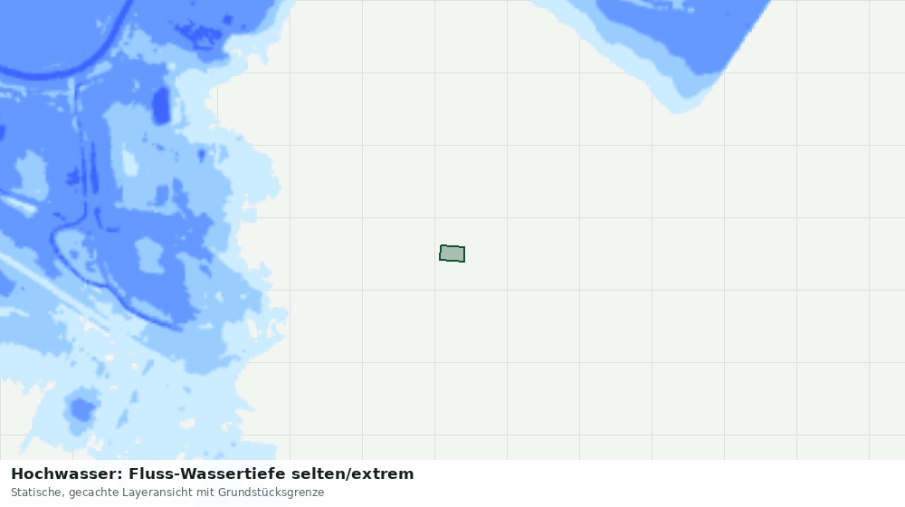 Statische Kartenansicht: Hochwasser: Fluss-Wassertiefe selten/extrem