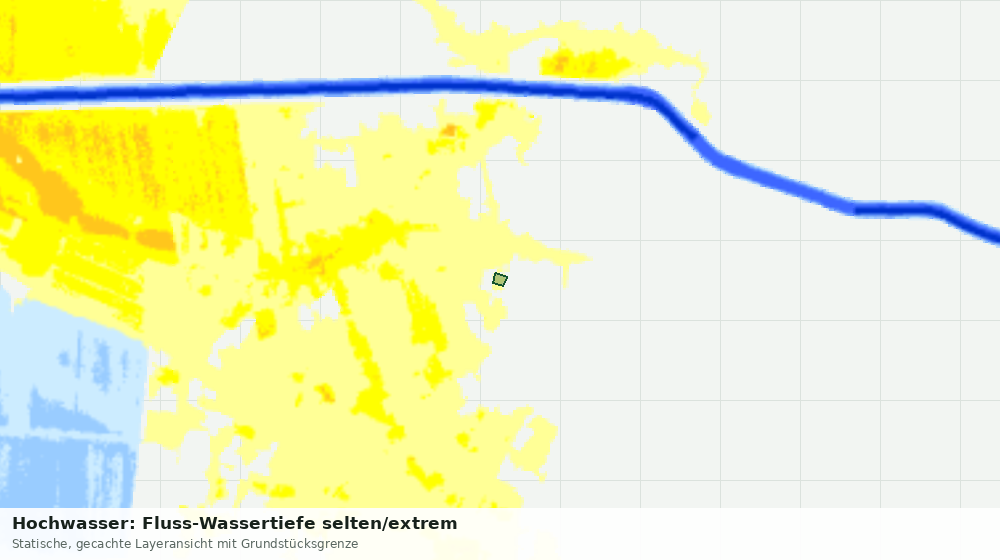 Statische Kartenansicht: Hochwasser: Fluss-Wassertiefe selten/extrem