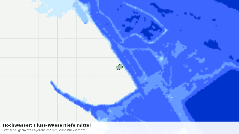 Statische Kartenansicht: Hochwasser: Fluss-Wassertiefe mittel