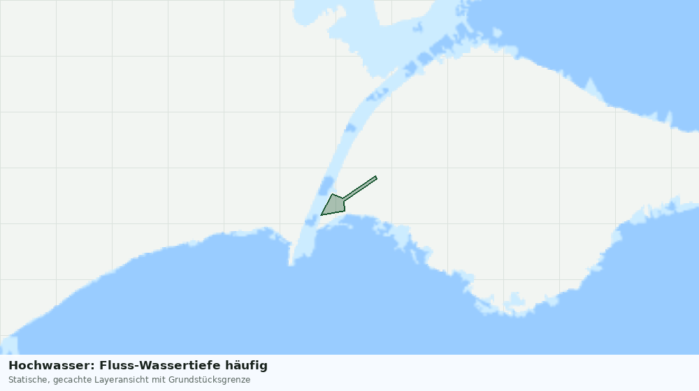 Statische Kartenansicht: Hochwasser: Fluss-Wassertiefe häufig