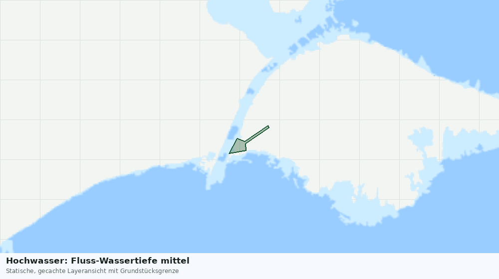 Statische Kartenansicht: Hochwasser: Fluss-Wassertiefe mittel
