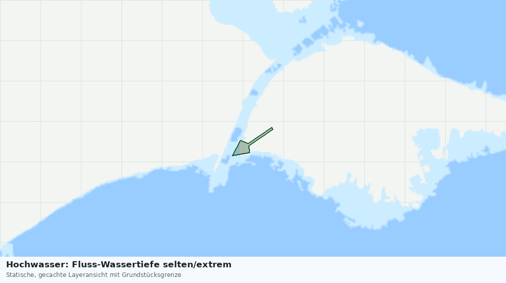 Statische Kartenansicht: Hochwasser: Fluss-Wassertiefe selten/extrem