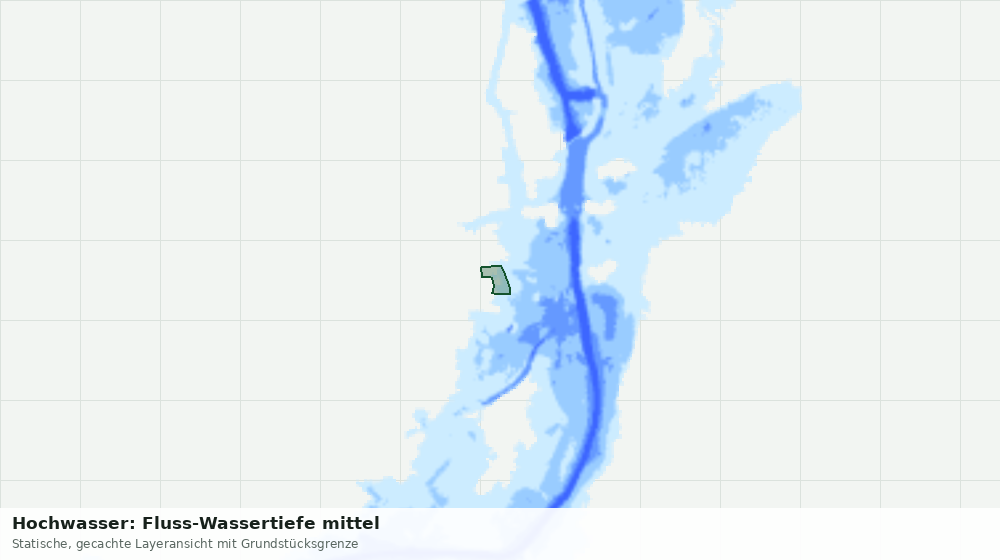 Statische Kartenansicht: Hochwasser: Fluss-Wassertiefe mittel