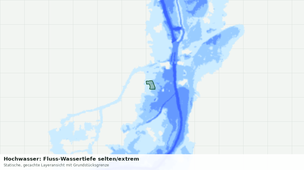 Statische Kartenansicht: Hochwasser: Fluss-Wassertiefe selten/extrem