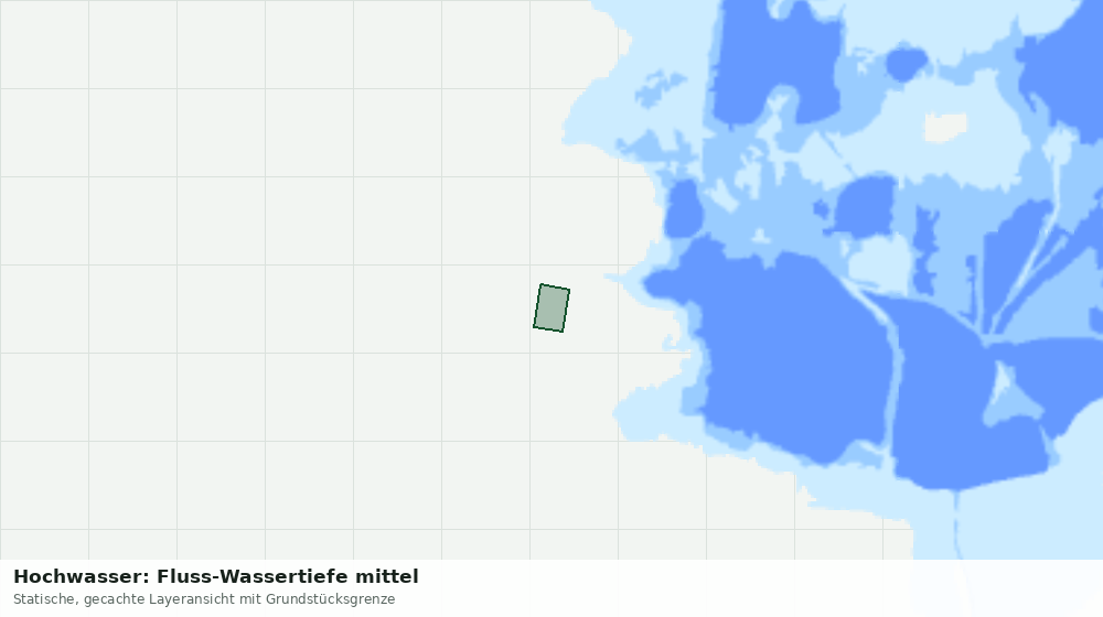 Statische Kartenansicht: Hochwasser: Fluss-Wassertiefe mittel