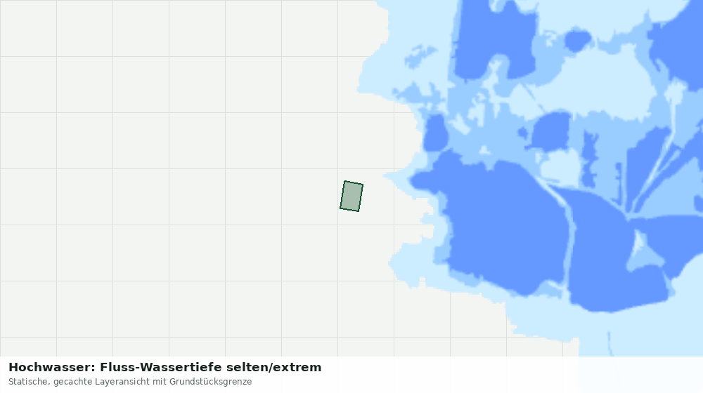 Statische Kartenansicht: Hochwasser: Fluss-Wassertiefe selten/extrem