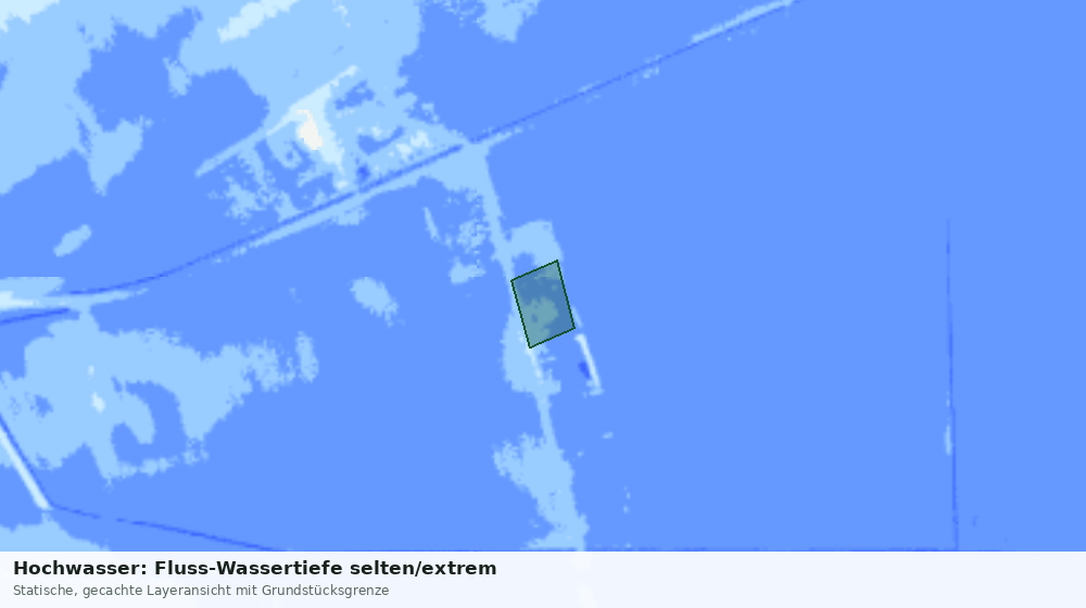 Statische Kartenansicht: Hochwasser: Fluss-Wassertiefe selten/extrem
