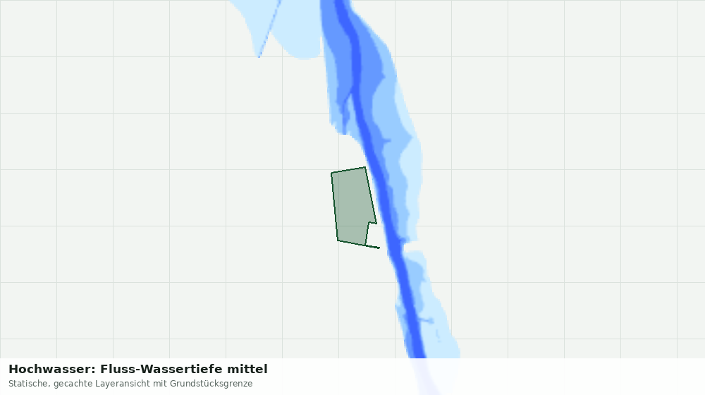 Statische Kartenansicht: Hochwasser: Fluss-Wassertiefe mittel