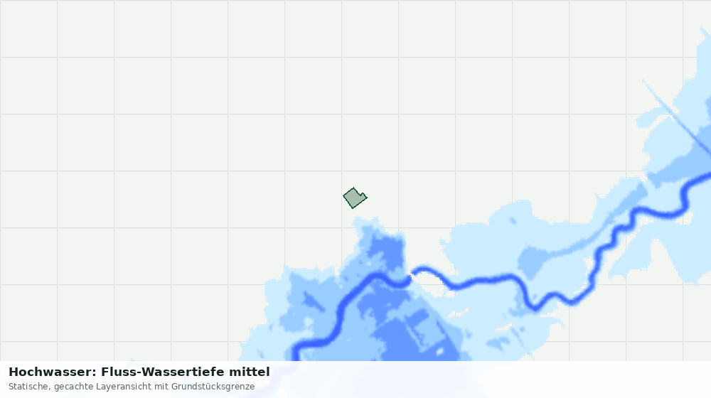 Statische Kartenansicht: Hochwasser: Fluss-Wassertiefe mittel