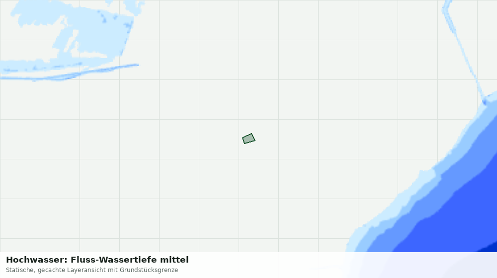 Statische Kartenansicht: Hochwasser: Fluss-Wassertiefe mittel