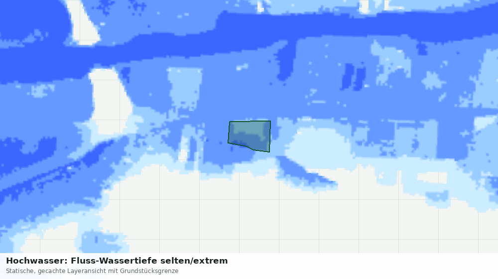 Statische Kartenansicht: Hochwasser: Fluss-Wassertiefe selten/extrem