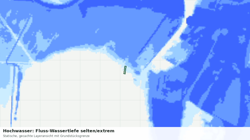 Statische Kartenansicht: Hochwasser: Fluss-Wassertiefe selten/extrem