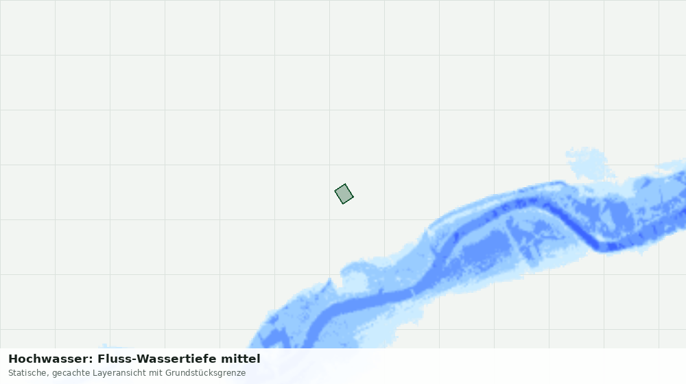 Statische Kartenansicht: Hochwasser: Fluss-Wassertiefe mittel