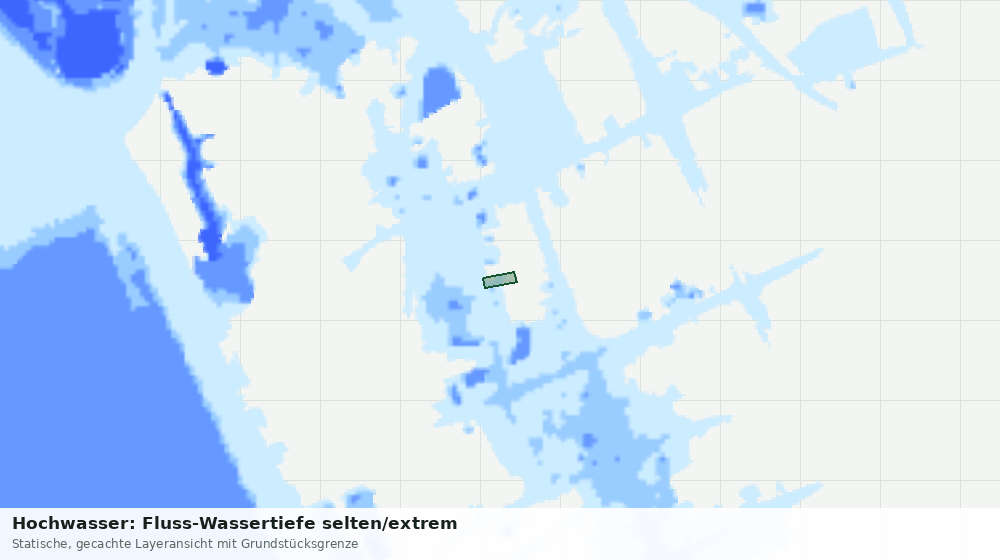 Statische Kartenansicht: Hochwasser: Fluss-Wassertiefe selten/extrem