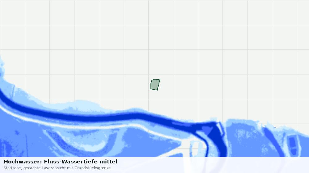Statische Kartenansicht: Hochwasser: Fluss-Wassertiefe mittel