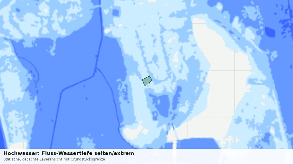 Statische Kartenansicht: Hochwasser: Fluss-Wassertiefe selten/extrem