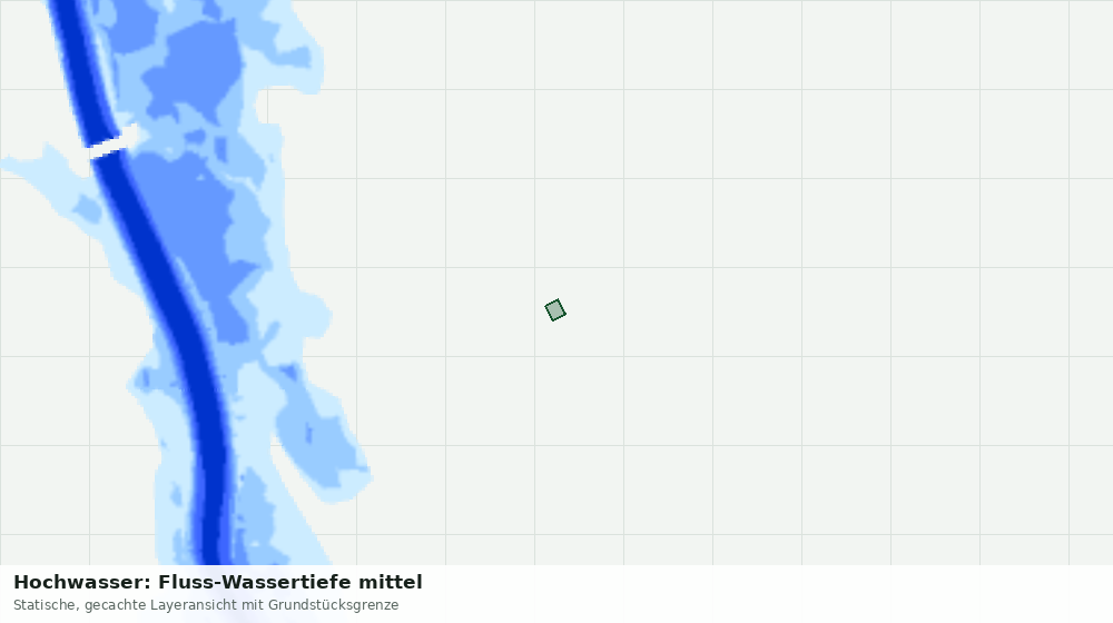 Statische Kartenansicht: Hochwasser: Fluss-Wassertiefe mittel
