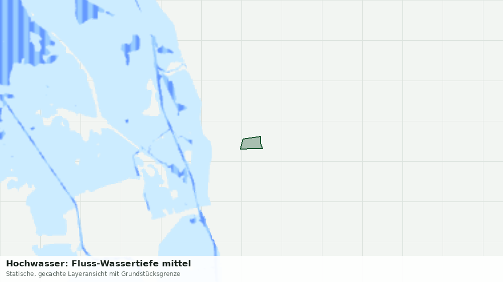 Statische Kartenansicht: Hochwasser: Fluss-Wassertiefe mittel