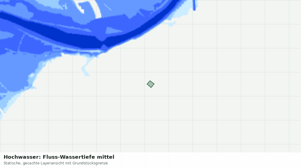 Statische Kartenansicht: Hochwasser: Fluss-Wassertiefe mittel
