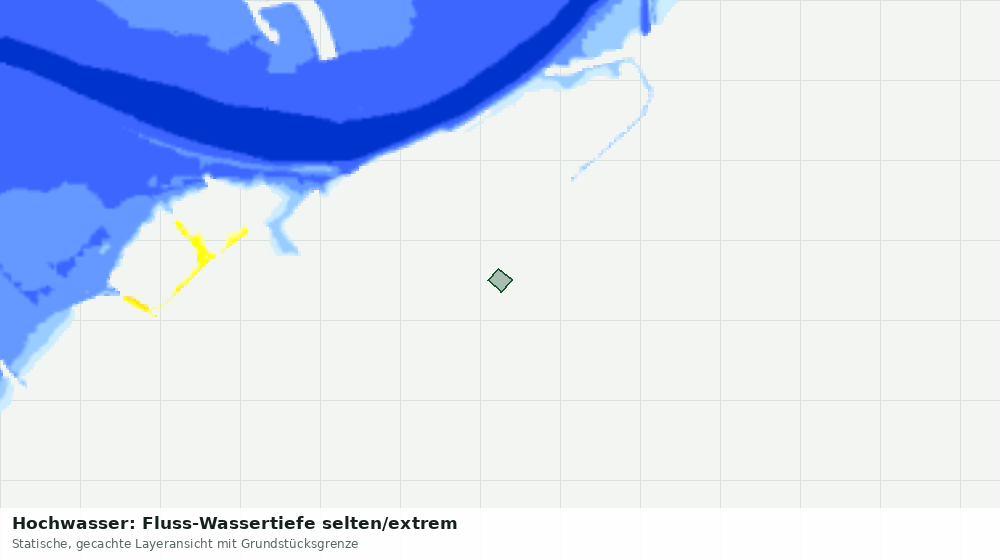 Statische Kartenansicht: Hochwasser: Fluss-Wassertiefe selten/extrem