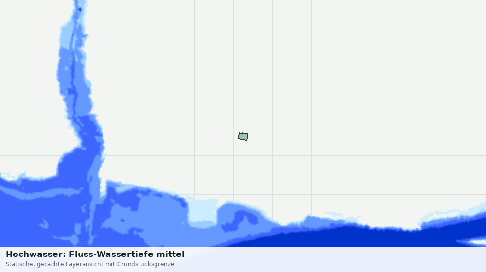 Statische Kartenansicht: Hochwasser: Fluss-Wassertiefe mittel